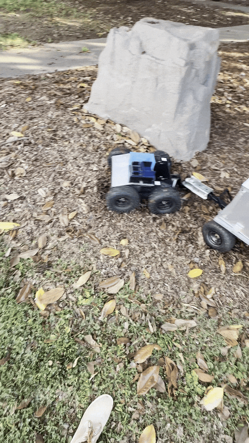 LED Cart Towing Test with Towing Bot
